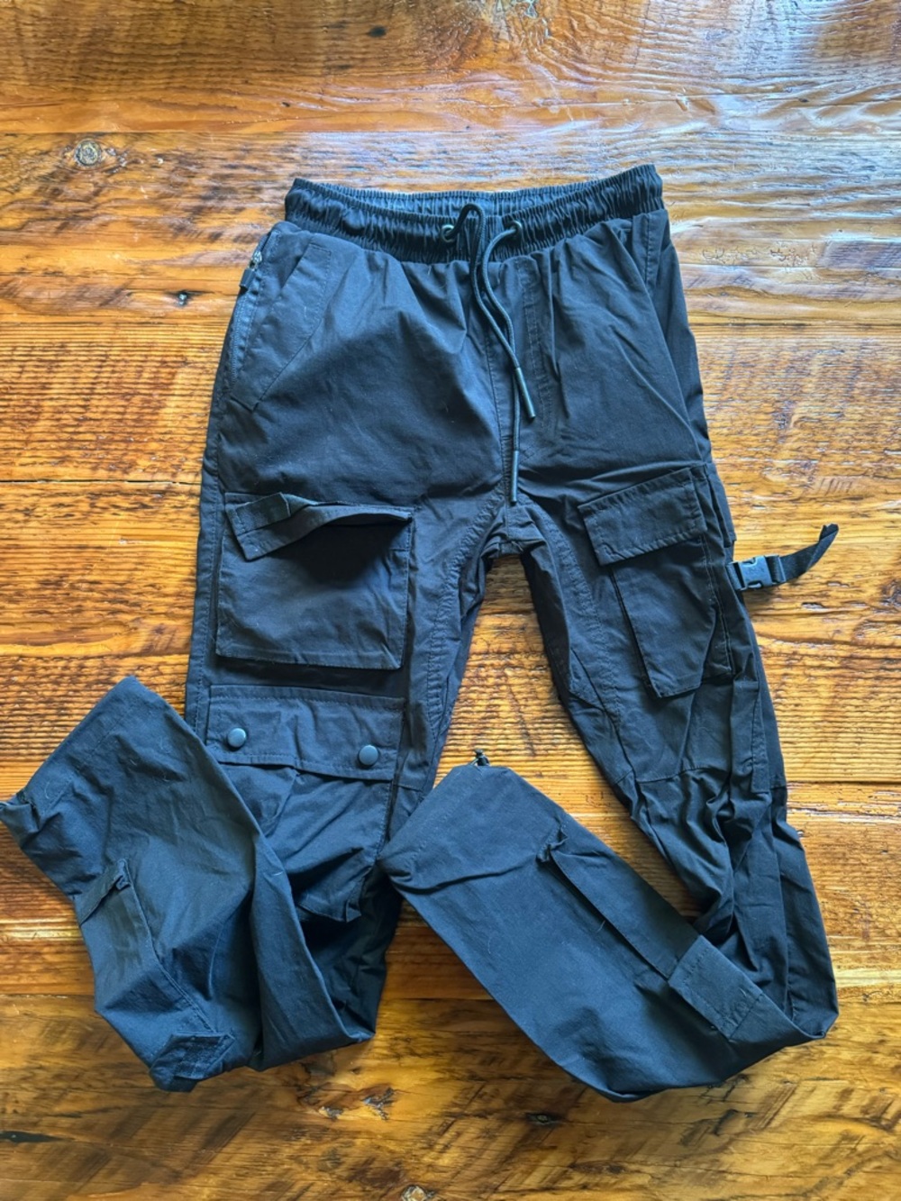 Y2K Black Cargo Jogger Pants